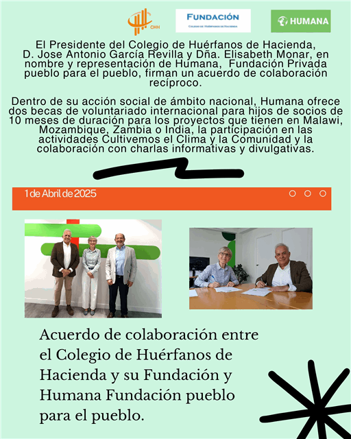 ACUERDO COLABORACIÓN HUMANA